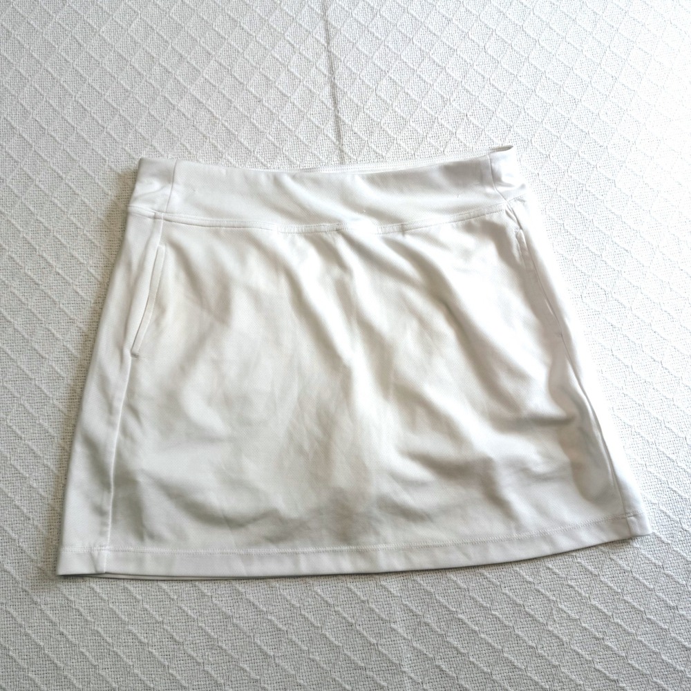 PGA Tour Airflux White Golf Skort Womens Medium Pull On Athletic Skirt